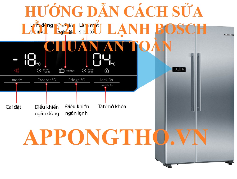 Cảnh báo tủ lạnh Bosch lỗi E21 gây mất thực phẩm